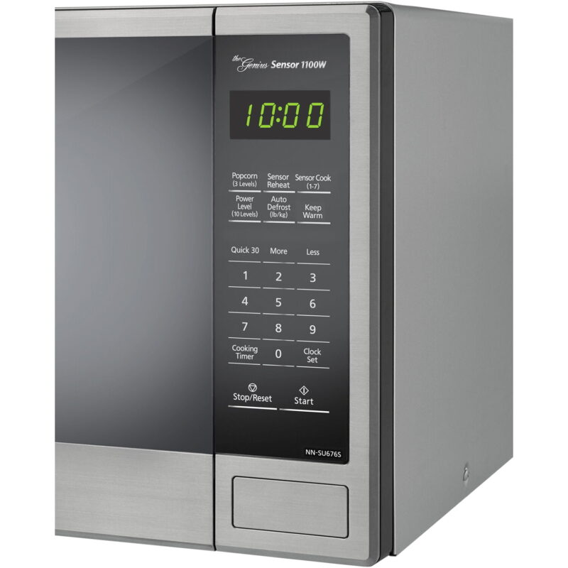Panasonic Genius Sensor 1.3-Cu. Ft. 1100W Countertop Microwave Oven in Stainless Steel - Image 5