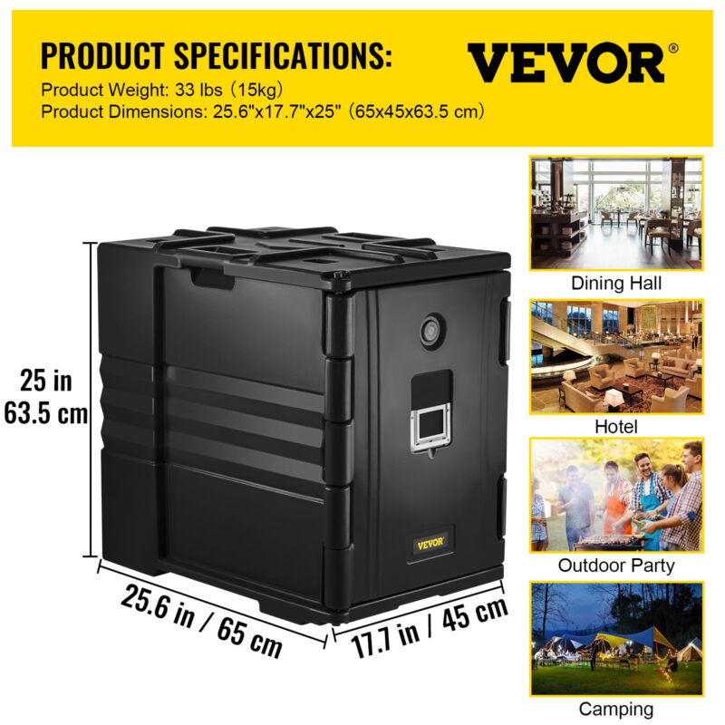 VEVOR 18.51" Food Warmers Carrier - Image 2