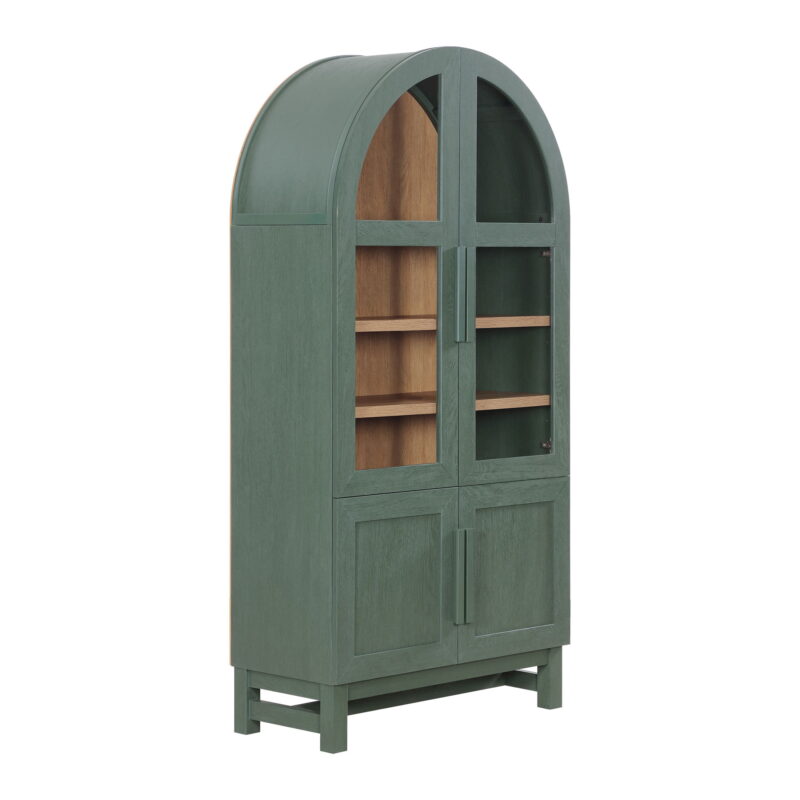 Better Homes & Gardens Juliet Kitchen Rounded Arch Cabinet, Deep Green Finish - Image 5
