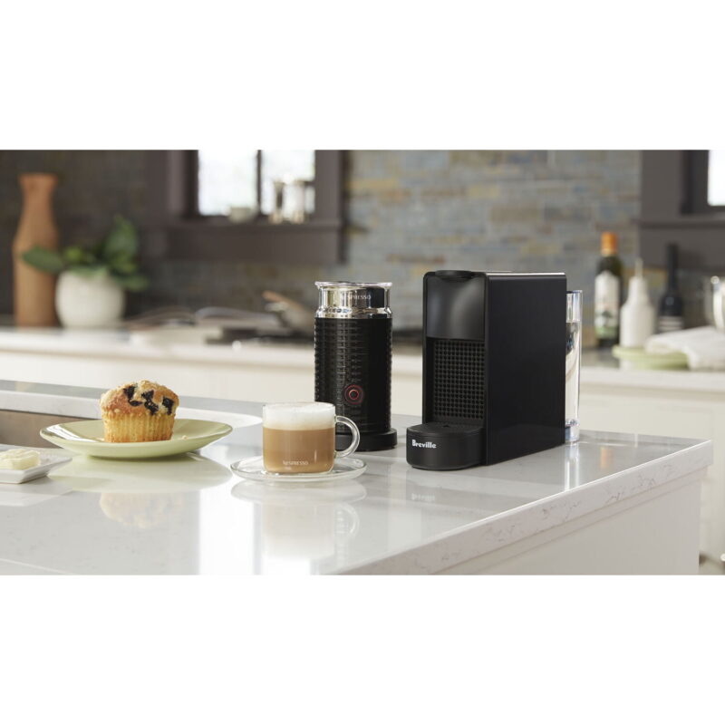 Breville New  Nespresso Essenza Mini Single-Serve Machine Aeroccino Milk Frothier, Black - Image 6