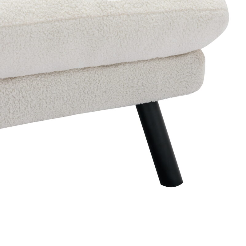 Mainstays Camden Cozy Futon, Cream Boucle Fabric, 72" - Image 2
