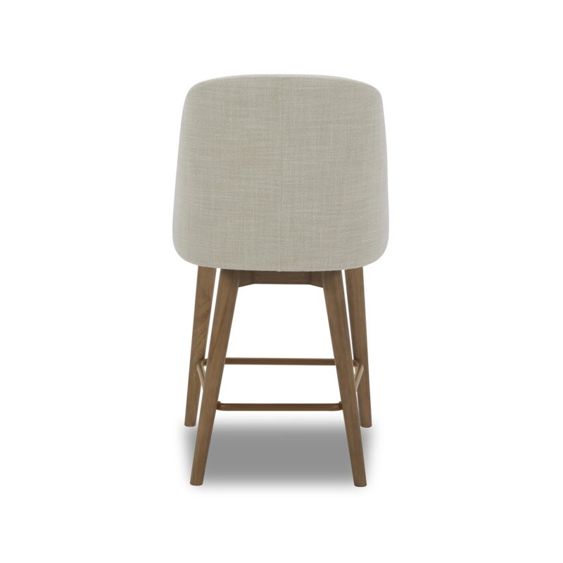 Better Homes & Gardens Springwood Swivel Barstool, Set of 2, Light Honey Finish - Image 3