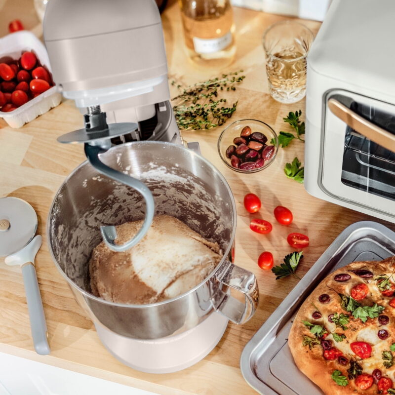 Beautiful 5.3 Qt Stand Mixer, Porcini Taupe with Flat Beater, Dough Hook, Balloon Whisk - Image 2