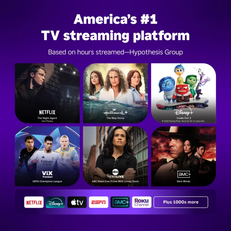 Roku Smart TV 2025 – 65-Inch Select Series, 4K HDR TV – Roku TV with Enhanced Voice Remote - Image 5
