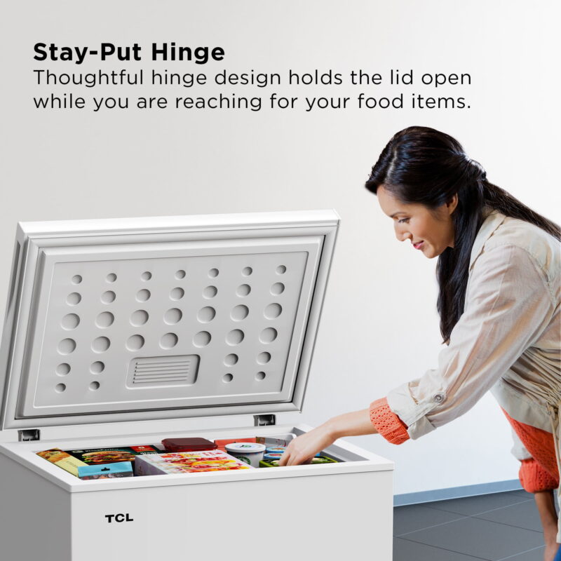 TCL 5.0 Cu. Ft. Chest Freezer, White, Garage Ready, CF053W - Image 3