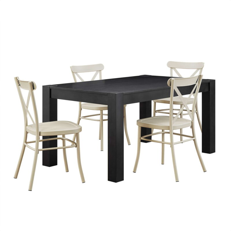 Better Homes & Gardens Bryant 58.5 in Rectangle Solid Wood Construction Dining Table, Charcoal - Image 7