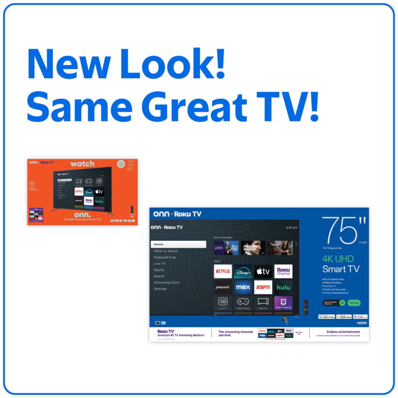 onn 75” Class 4K UHD (2160P) LED Roku Smart Television (100044717) - Image 6