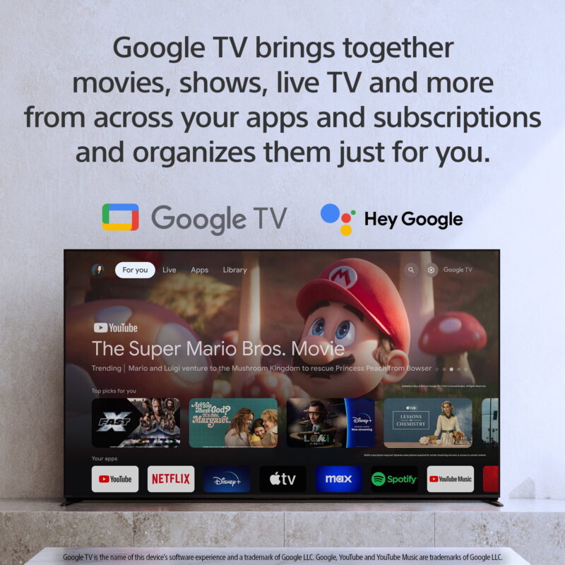 Sony 65” Class BRAVIA 3 LED 4K HDR Smart Google TV K-65S30, 2024 Model - Image 3