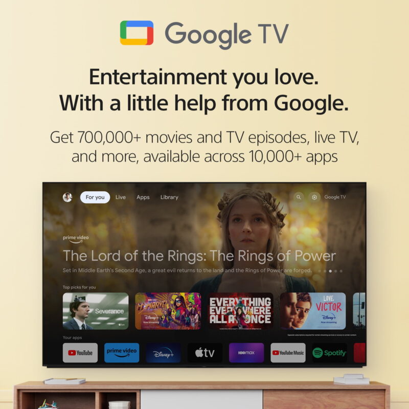 Sony 65” Class X77L 4K Ultra HD LED Smart Google TV KD65X77L - 2023 Model - Image 3
