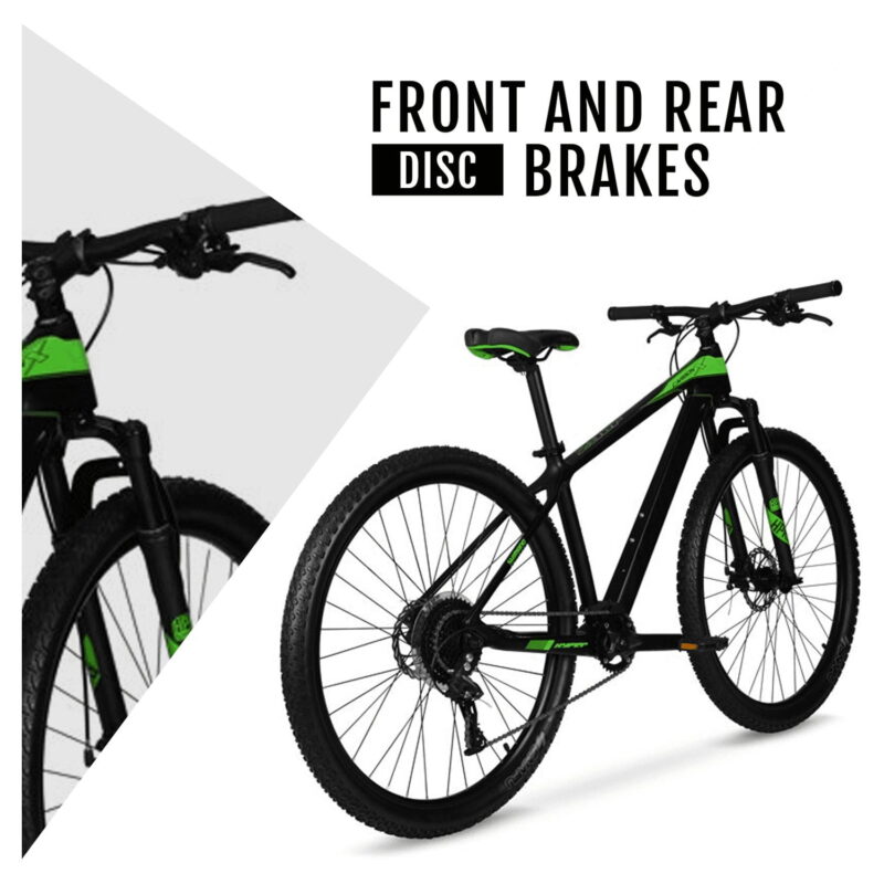 29" Hyper Carbon Fiber Mountain Bike, Black/Green, Adults Age 13+ - Image 4