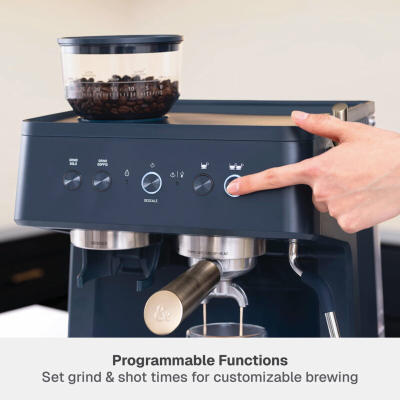 Thyme & Table Barista Grade Espresso Machine, Atlantic Blue - Image 3