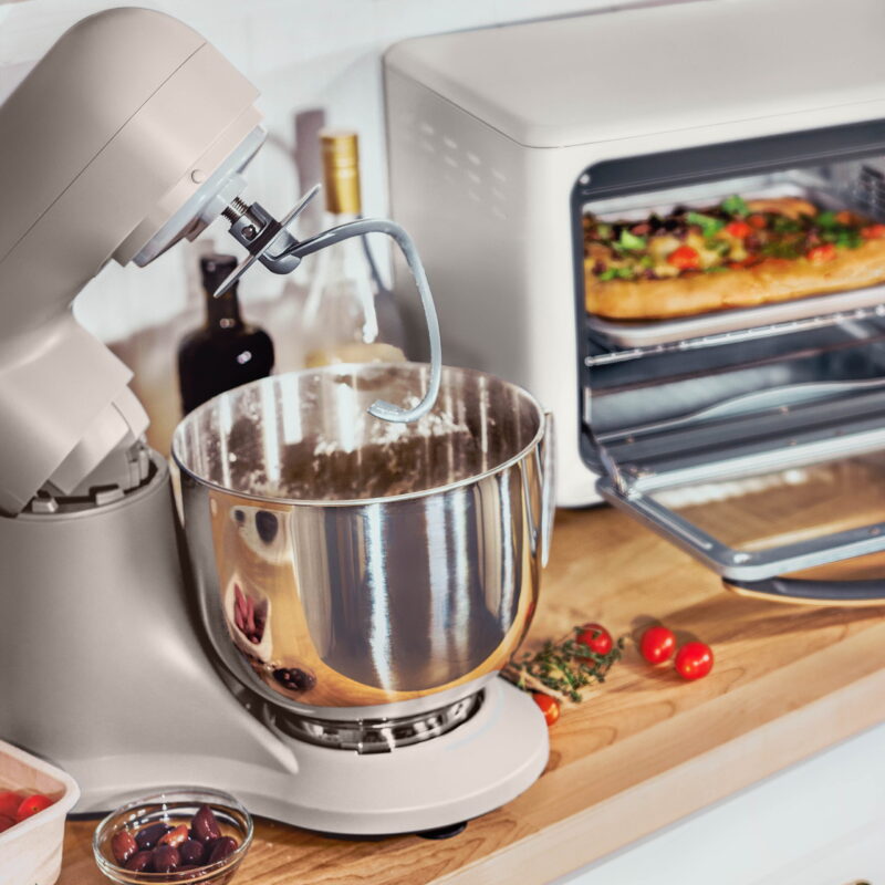 Beautiful 5.3 Qt Stand Mixer, Porcini Taupe with Flat Beater, Dough Hook, Balloon Whisk - Image 6