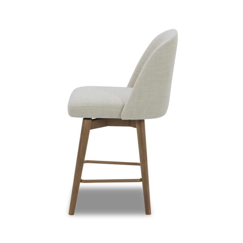 Better Homes & Gardens Springwood Swivel Barstool, Set of 2, Light Honey Finish - Image 2