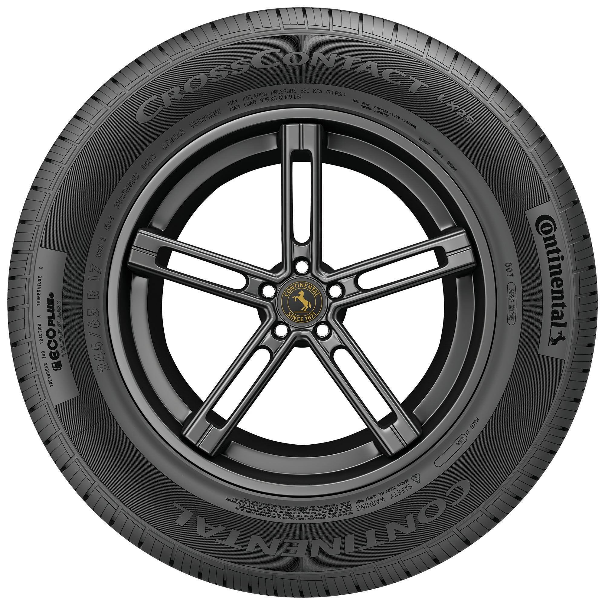 Continental CrossContact LX25 All Season 255/60R18 112V XL SUV/Crossover Tire - Image 3