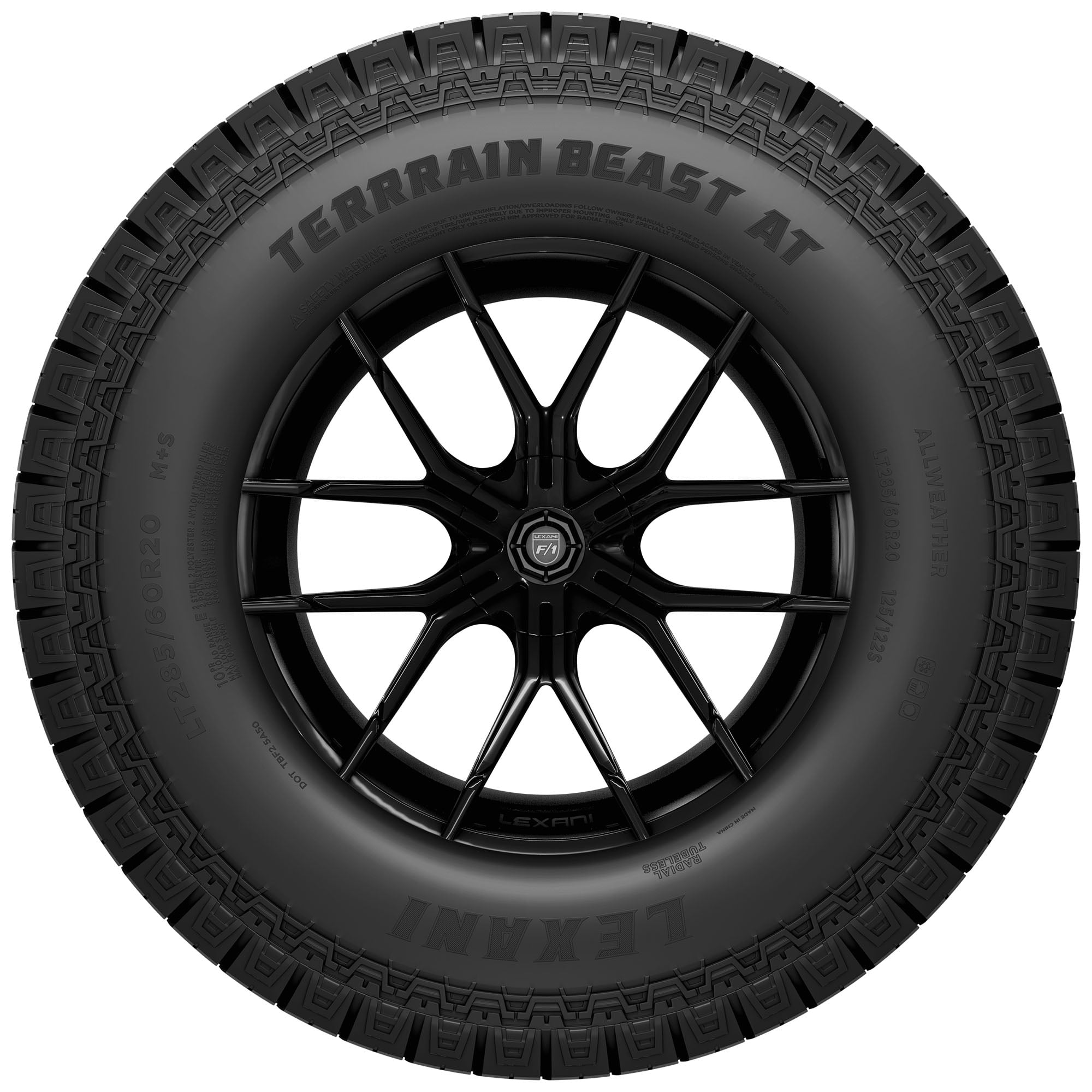 Lexani Terrain Beast AT All Terrain LT265/60R20 121/118S E Light Truck Tire - Image 3