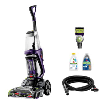BISSELL ProHeat 2X Revolution Pet Pro Upright Deep Cleaner, for Carpets and Upholstery, Turbo Strength Motor Technology, 3 Cleaning Modes, Heatwave Technology, 3586, Purple