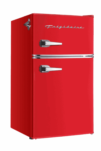 Frigidaire Retro 3.1 Cu ft Two Door Compact Refrigerator with Freezer, Red