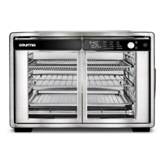 Gourmia 1700W 9-Slice Digital Toaster Oven Air Fryer, 12 Cooking Preset, 35L, Stainless Steel