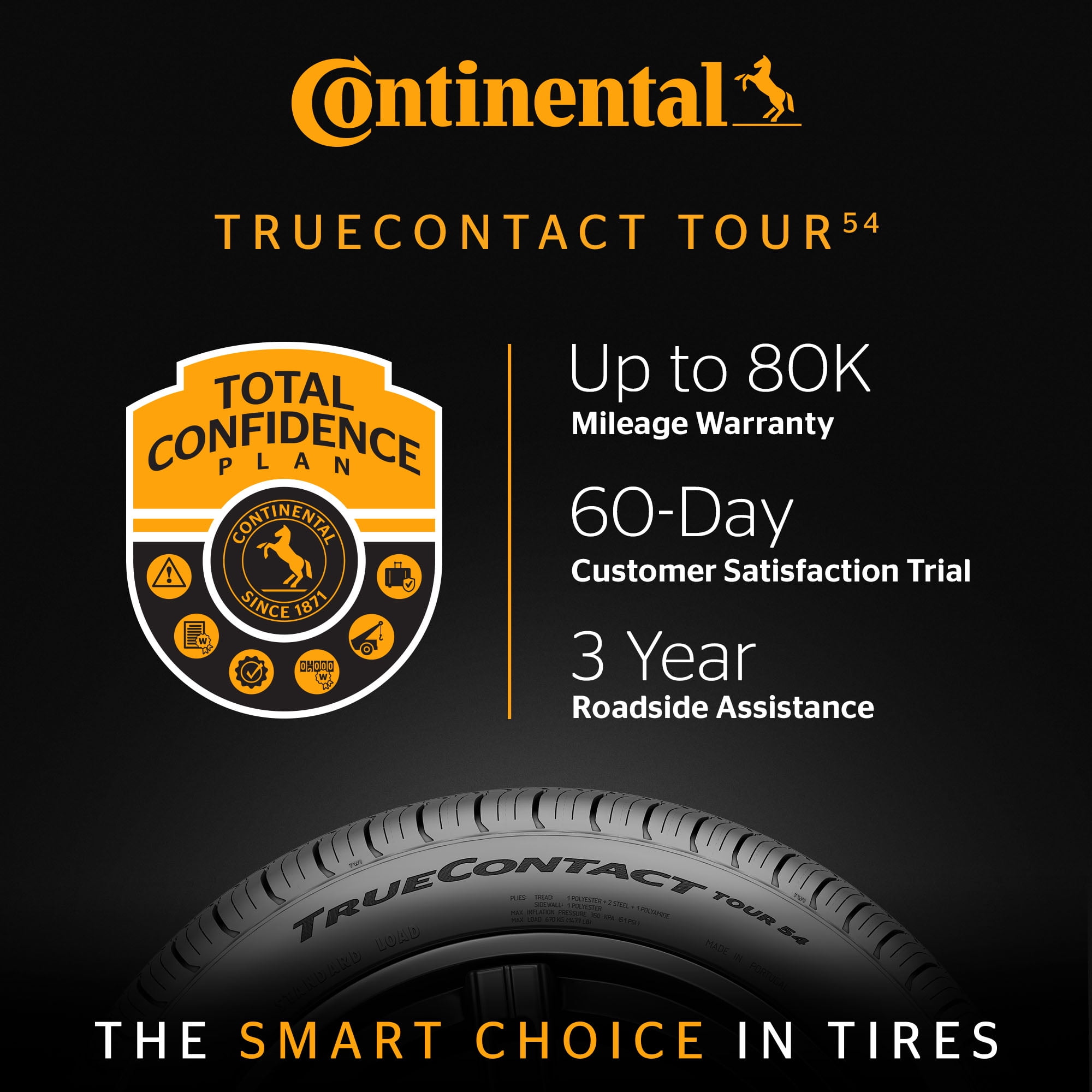 Continental TrueContact Tour 54 All Season 205/50R17 93V XL Passenger Tire - Image 2