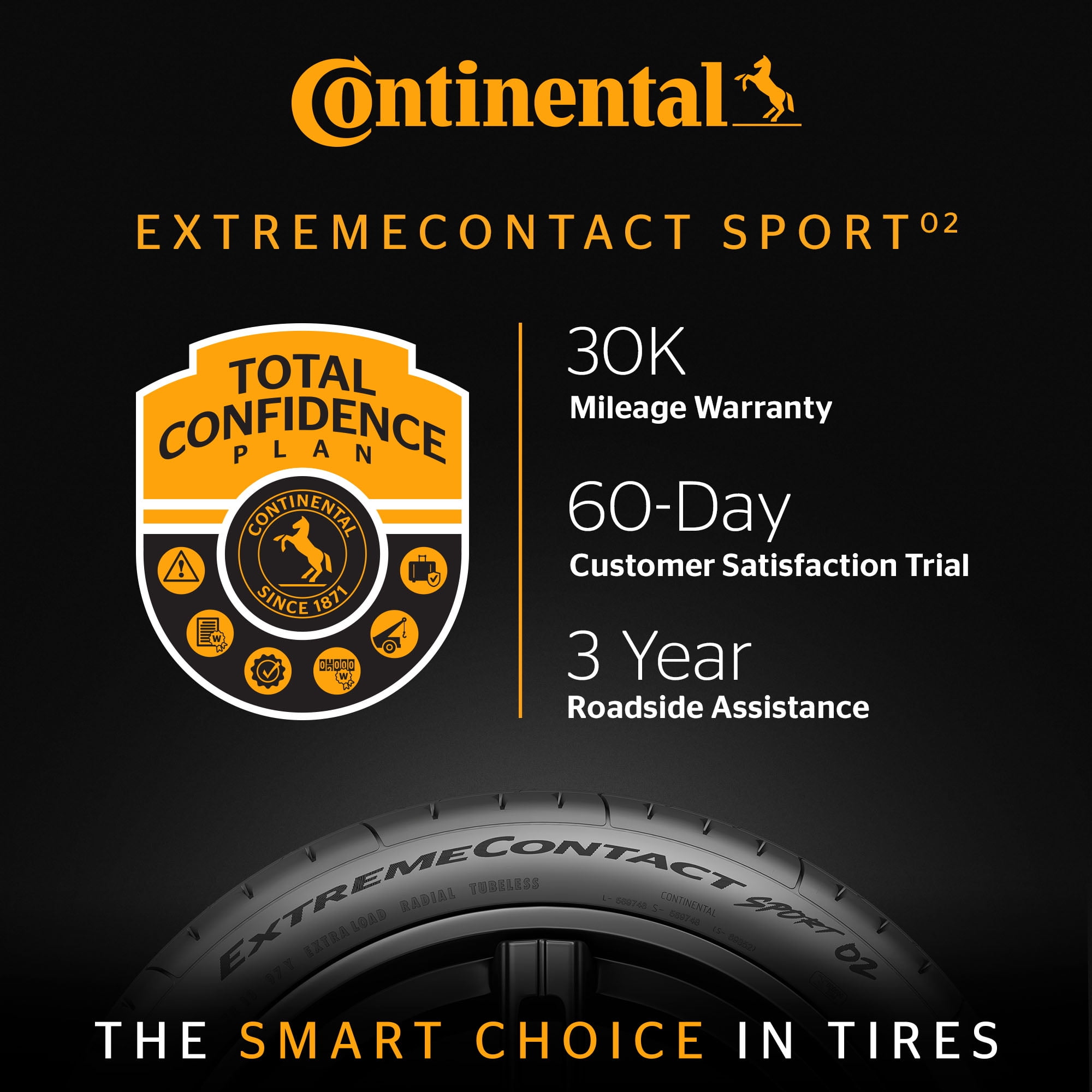 Continental ExtremeContact Sport 02 Summer 225/40ZR18 92Y XL Passenger Tire - Image 2
